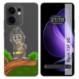 Funda Silicona Transparente para Oppo Reno 13F 4G / 13 F 5G diseño Mono Dibujos