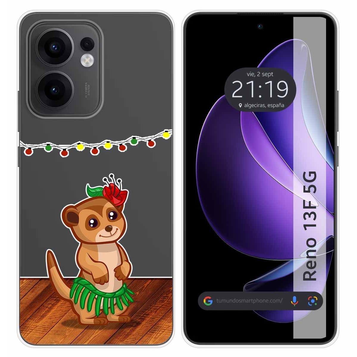 Funda Silicona Transparente para Oppo Reno 13F 4G / 13 F 5G diseño Suricata Dibujos
