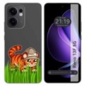 Funda Silicona Transparente para Oppo Reno 13F 4G / 13 F 5G diseño Tigre Dibujos
