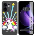 Funda Silicona Transparente para Oppo Reno 13F 4G / 13 F 5G diseño Unicornio Dibujos
