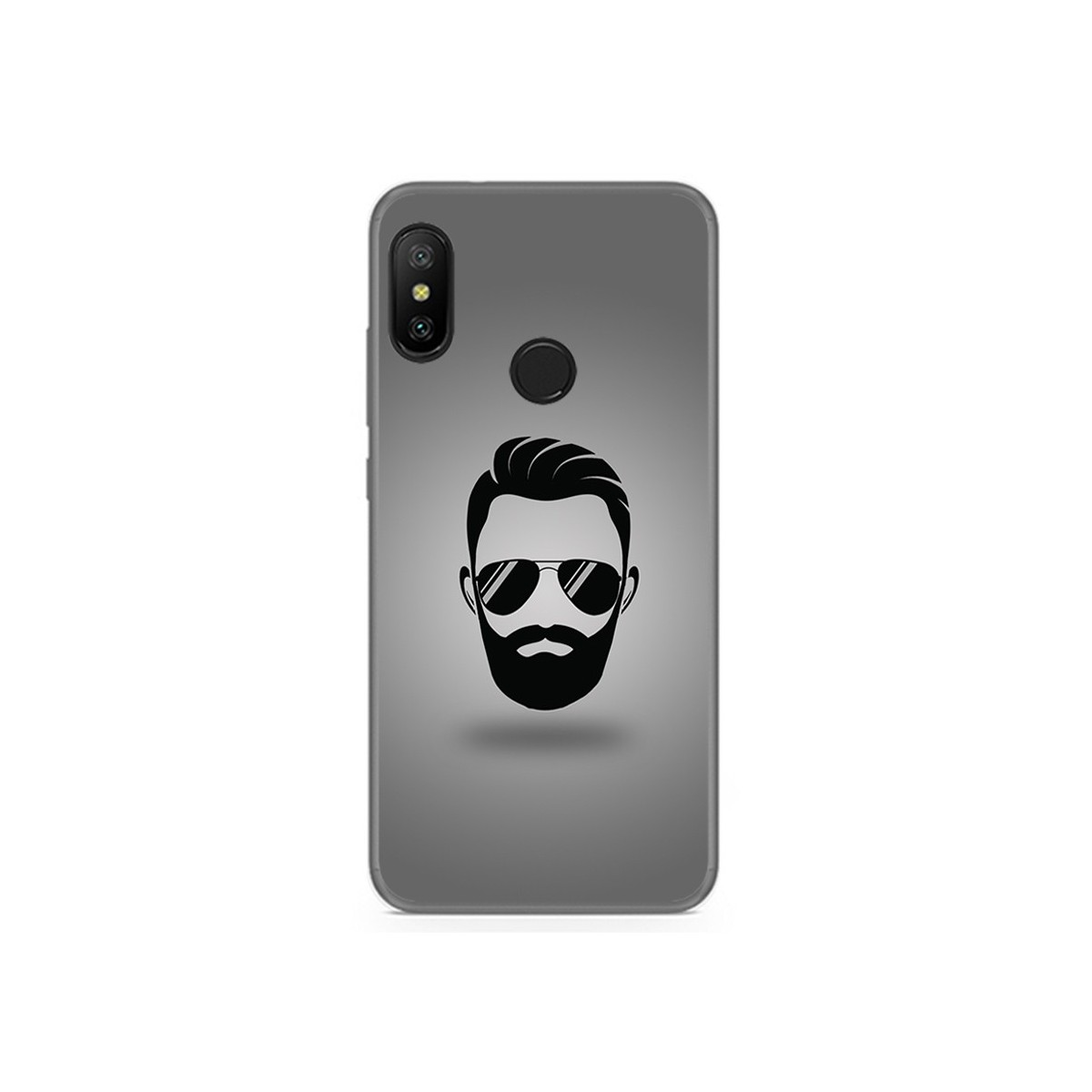 Funda Gel Tpu para Xiaomi Redmi 6 Pro / Mi A2 Lite Diseño Barba Dibujos