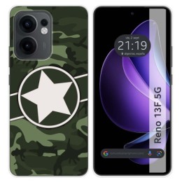 Funda Silicona para Oppo Reno 13F 4G / 13 F 5G diseño Camuflaje 01 Dibujos