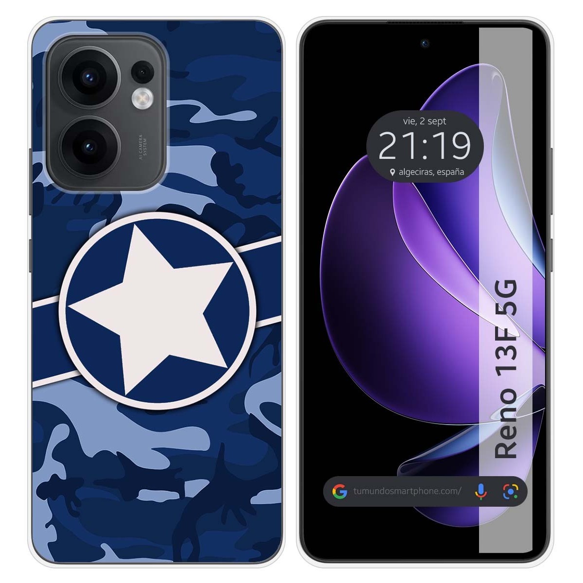 Funda Silicona para Oppo Reno 13F 4G / 13 F 5G diseño Camuflaje 03 Dibujos