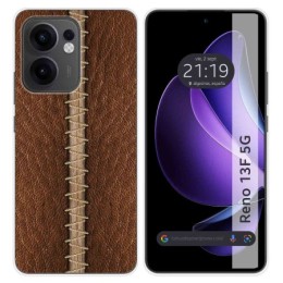 Funda Silicona para Oppo Reno 13F 4G / 13 F 5G diseño Cuero 01 Dibujos