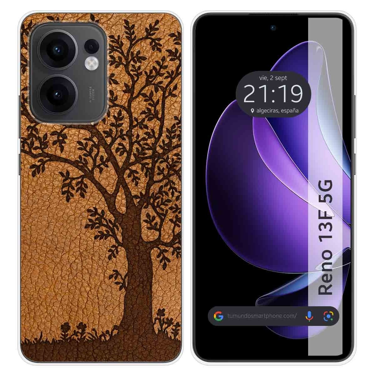 Funda Silicona para Oppo Reno 13F 4G / 13 F 5G diseño Cuero 03 Dibujos