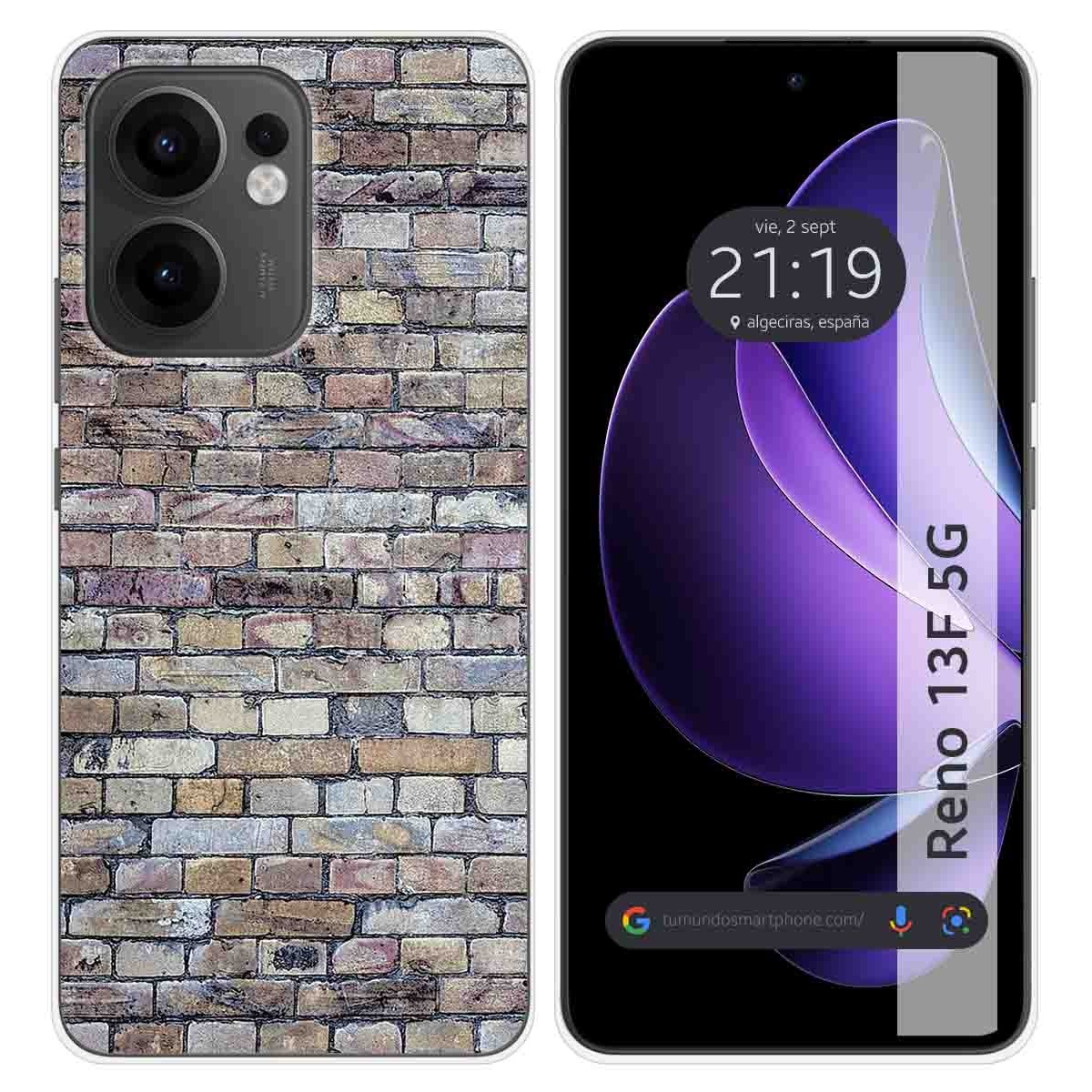 Funda Silicona para Oppo Reno 13F 4G / 13 F 5G diseño Ladrillo 02 Dibujos