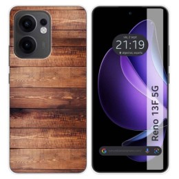 Funda Silicona para Oppo Reno 13F 4G / 13 F 5G diseño Madera 02 Dibujos