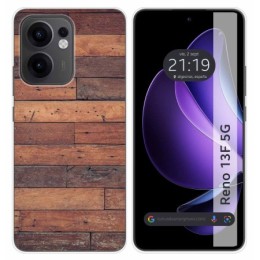 Funda Silicona para Oppo Reno 13F 4G / 13 F 5G diseño Madera 03 Dibujos