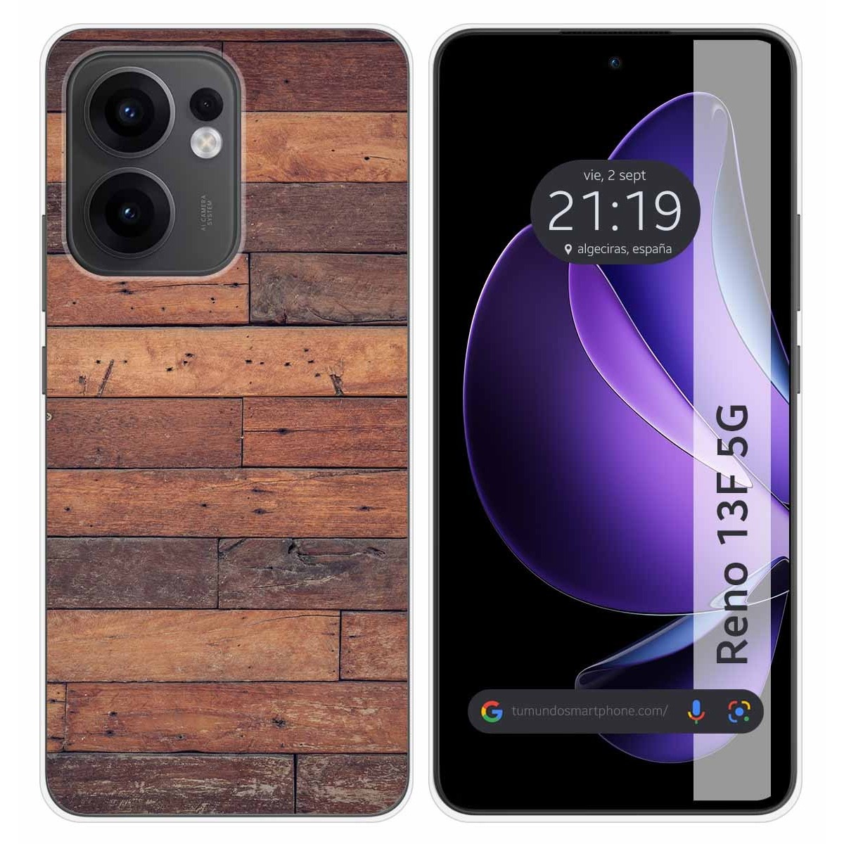 Funda Silicona para Oppo Reno 13F 4G / 13 F 5G diseño Madera 03 Dibujos