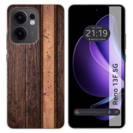Funda Silicona para Oppo Reno 13F 4G / 13 F 5G diseño Madera 05 Dibujos
