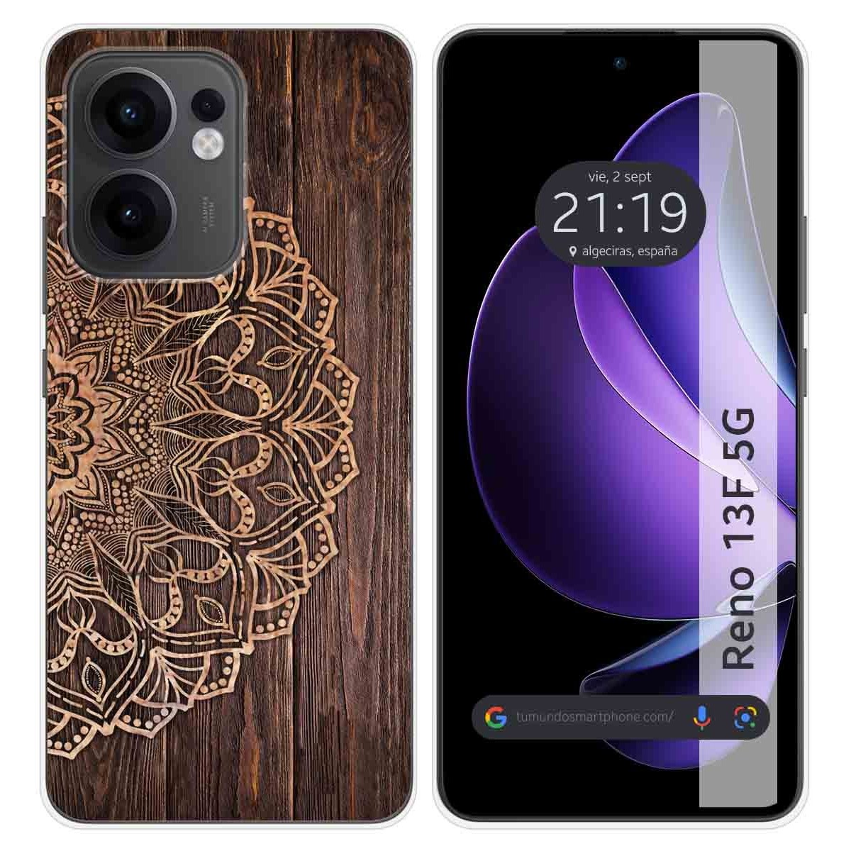 Funda Silicona para Oppo Reno 13F 4G / 13 F 5G diseño Madera 06 Dibujos