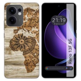 Funda Silicona para Oppo Reno 13F 4G / 13 F 5G diseño Madera 07 Dibujos