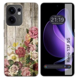 Funda Silicona para Oppo Reno 13F 4G / 13 F 5G diseño Madera 08 Dibujos