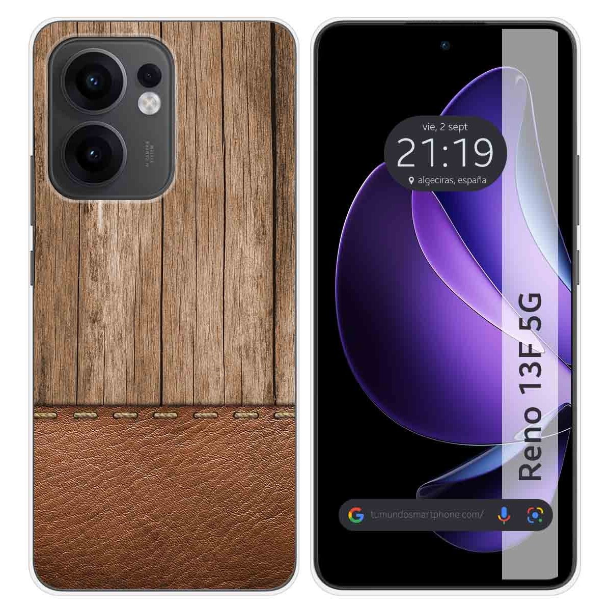 Funda Silicona para Oppo Reno 13F 4G / 13 F 5G diseño Madera 09 Dibujos