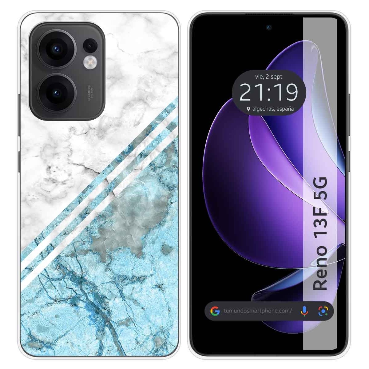 Funda Silicona para Oppo Reno 13F 4G / 13 F 5G diseño Mármol 02 Dibujos