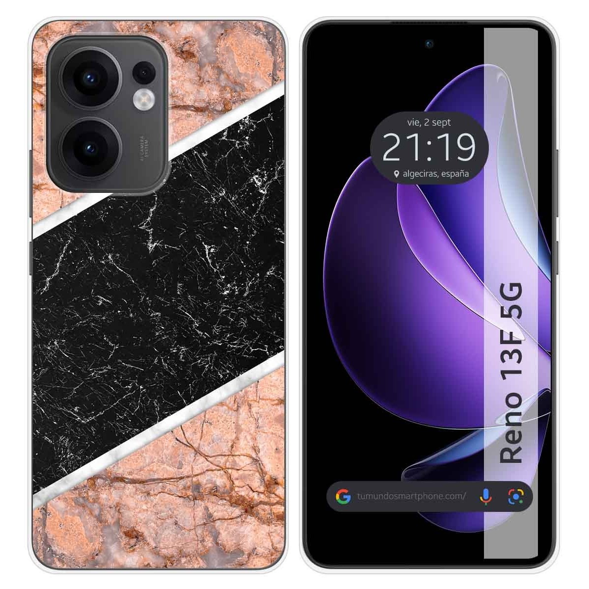 Funda Silicona para Oppo Reno 13F 4G / 13 F 5G diseño Mármol 07 Dibujos
