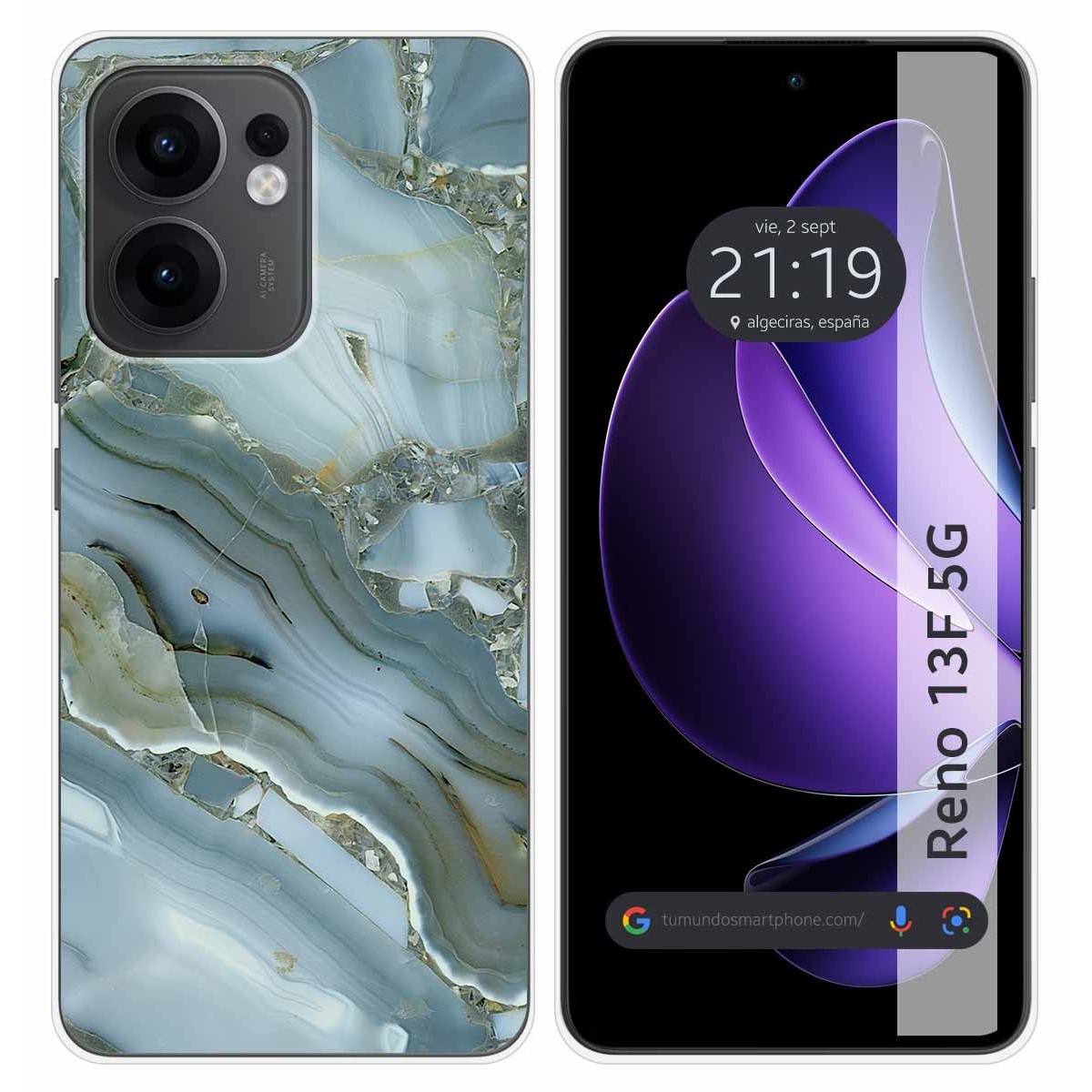 Funda Silicona para Oppo Reno 13F 4G / 13 F 5G diseño Mármol 09 Dibujos