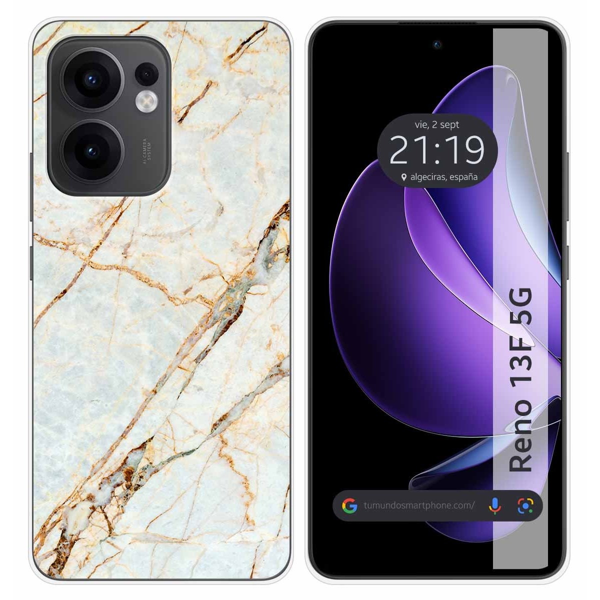 Funda Silicona para Oppo Reno 13F 4G / 13 F 5G diseño Mármol 13 Dibujos