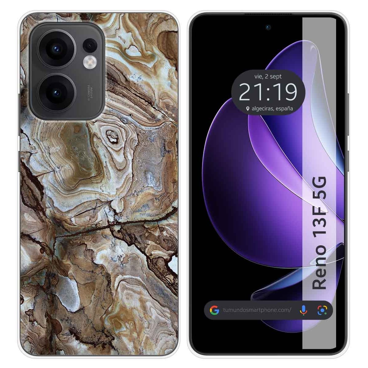 Funda Silicona para Oppo Reno 13F 4G / 13 F 5G diseño Mármol 14 Dibujos