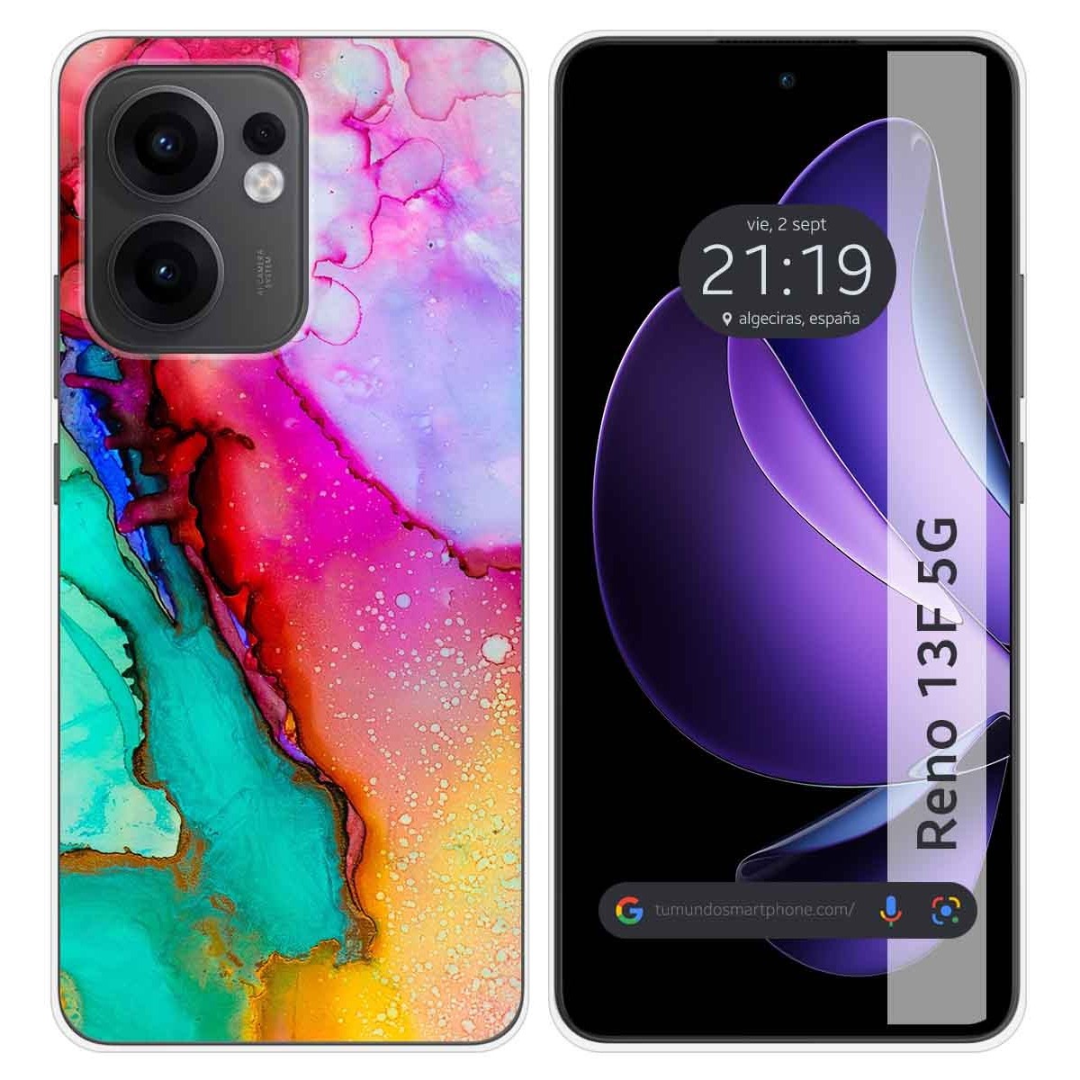 Funda Silicona para Oppo Reno 13F 4G / 13 F 5G diseño Mármol 15 Dibujos