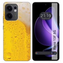 Funda Silicona para Oppo Reno 13F 4G / 13 F 5G diseño Cerveza Dibujos