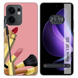 Funda Silicona para Oppo Reno 13F 4G / 13 F 5G diseño Brochas Dibujos