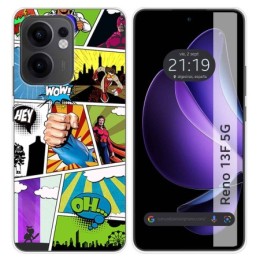 Funda Silicona para Oppo Reno 13F 4G / 13 F 5G diseño Comic Dibujos