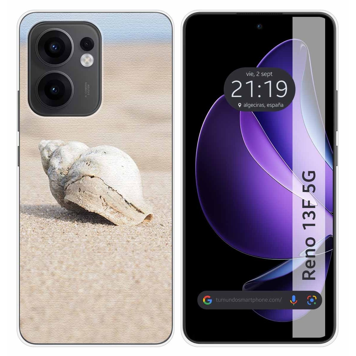 Funda Silicona para Oppo Reno 13F 4G / 13 F 5G diseño Concha Dibujos