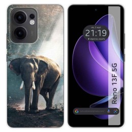 Funda Silicona para Oppo Reno 13F 4G / 13 F 5G diseño Elefante Dibujos