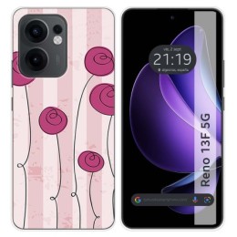 Funda Silicona para Oppo Reno 13F 4G / 13 F 5G diseño Flores Vintage Dibujos