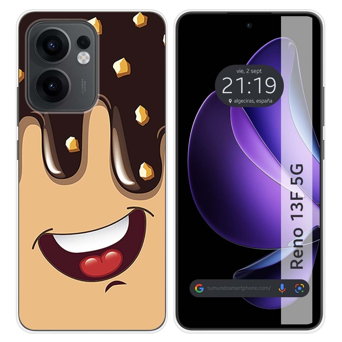 Funda Silicona para Oppo Reno 13F 4G / 13 F 5G diseño Helado Chocolate Dibujos