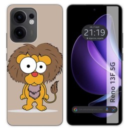 Funda Silicona para Oppo Reno 13F 4G / 13 F 5G diseño Leon Dibujos