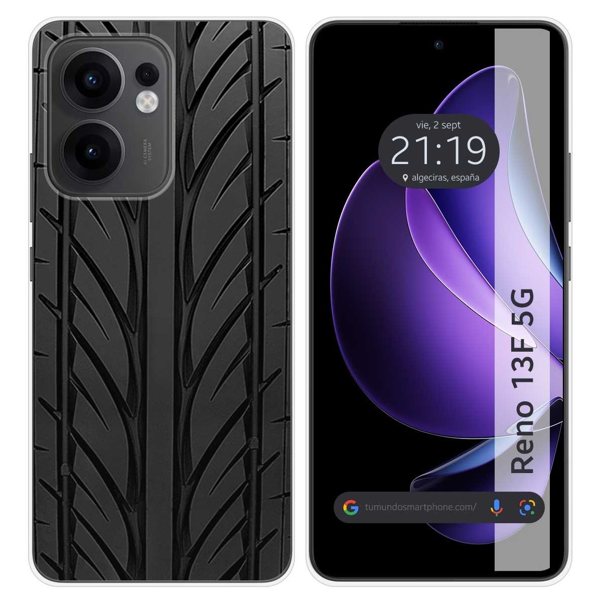 Funda Silicona para Oppo Reno 13F 4G / 13 F 5G diseño Neumatico Dibujos
