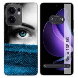 Funda Silicona para Oppo Reno 13F 4G / 13 F 5G diseño Ojo Dibujos