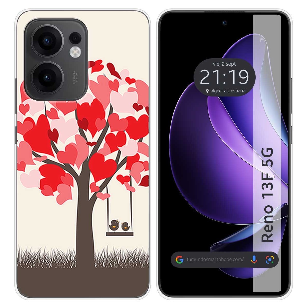 Funda Silicona para Oppo Reno 13F 4G / 13 F 5G diseño Pajaritos Dibujos