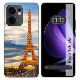 Funda Silicona para Oppo Reno 13F 4G / 13 F 5G diseño Paris Dibujos
