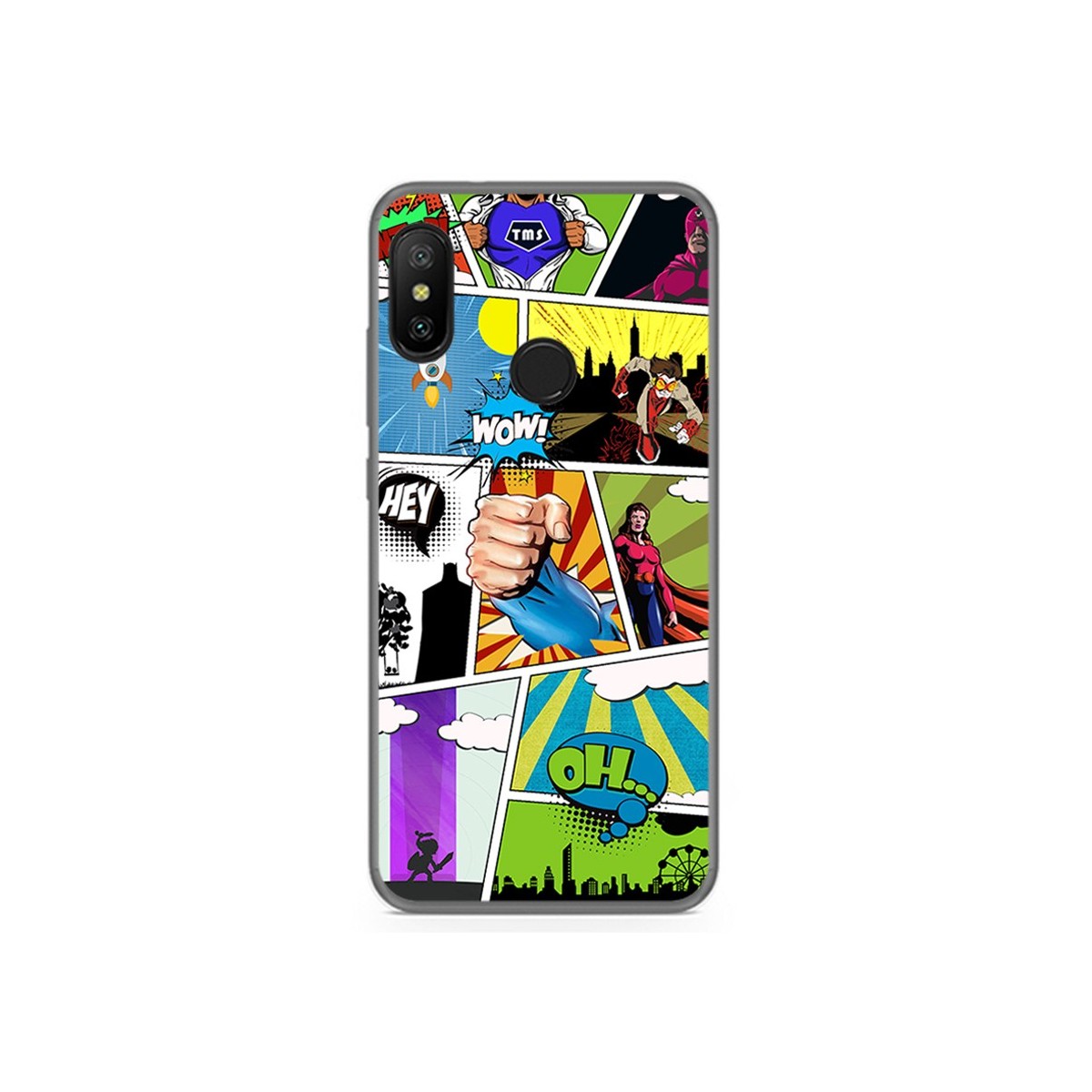 Funda Gel Tpu para Xiaomi Redmi 6 Pro / Mi A2 Lite Diseño Comic Dibujos
