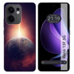 Funda Silicona para Oppo Reno 13F 4G / 13 F 5G diseño Tierra Dibujos