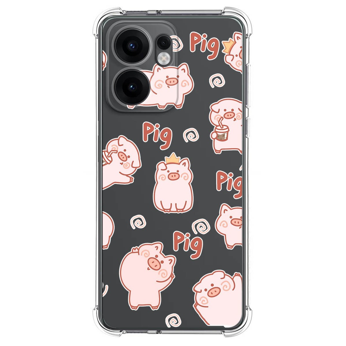 Funda Silicona Antigolpes para Oppo Reno 13F 4G / 13 F 5G diseño Cerdos Dibujos