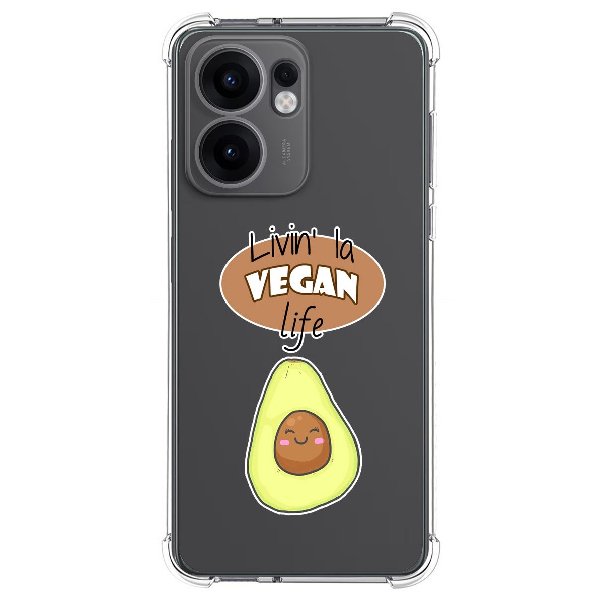 Funda Silicona Antigolpes para Oppo Reno 13F 4G / 13 F 5G diseño Vegan Life Dibujos