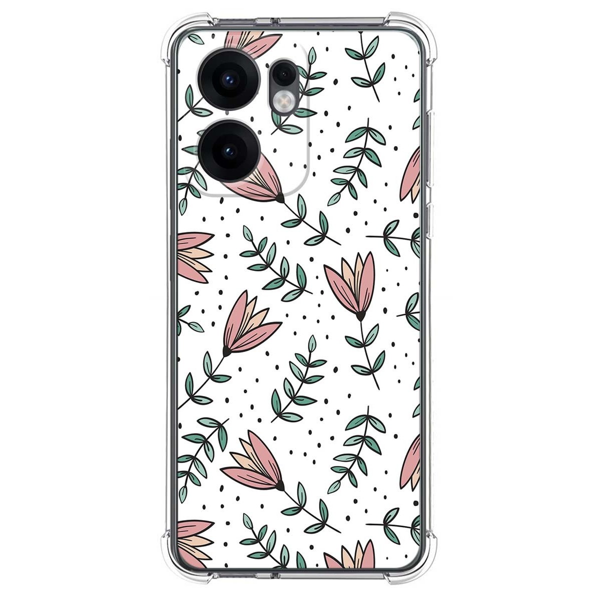 Funda Silicona Antigolpes para Oppo Reno 13F 4G / 13 F 5G diseño Flores 01 Dibujos