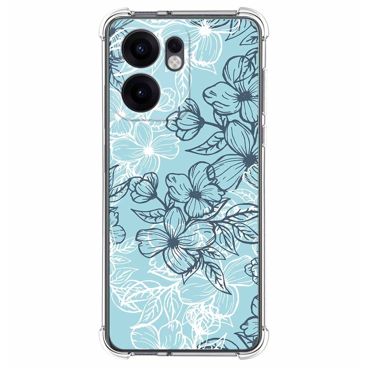 Funda Silicona Antigolpes para Oppo Reno 13F 4G / 13 F 5G diseño Flores 03 Dibujos