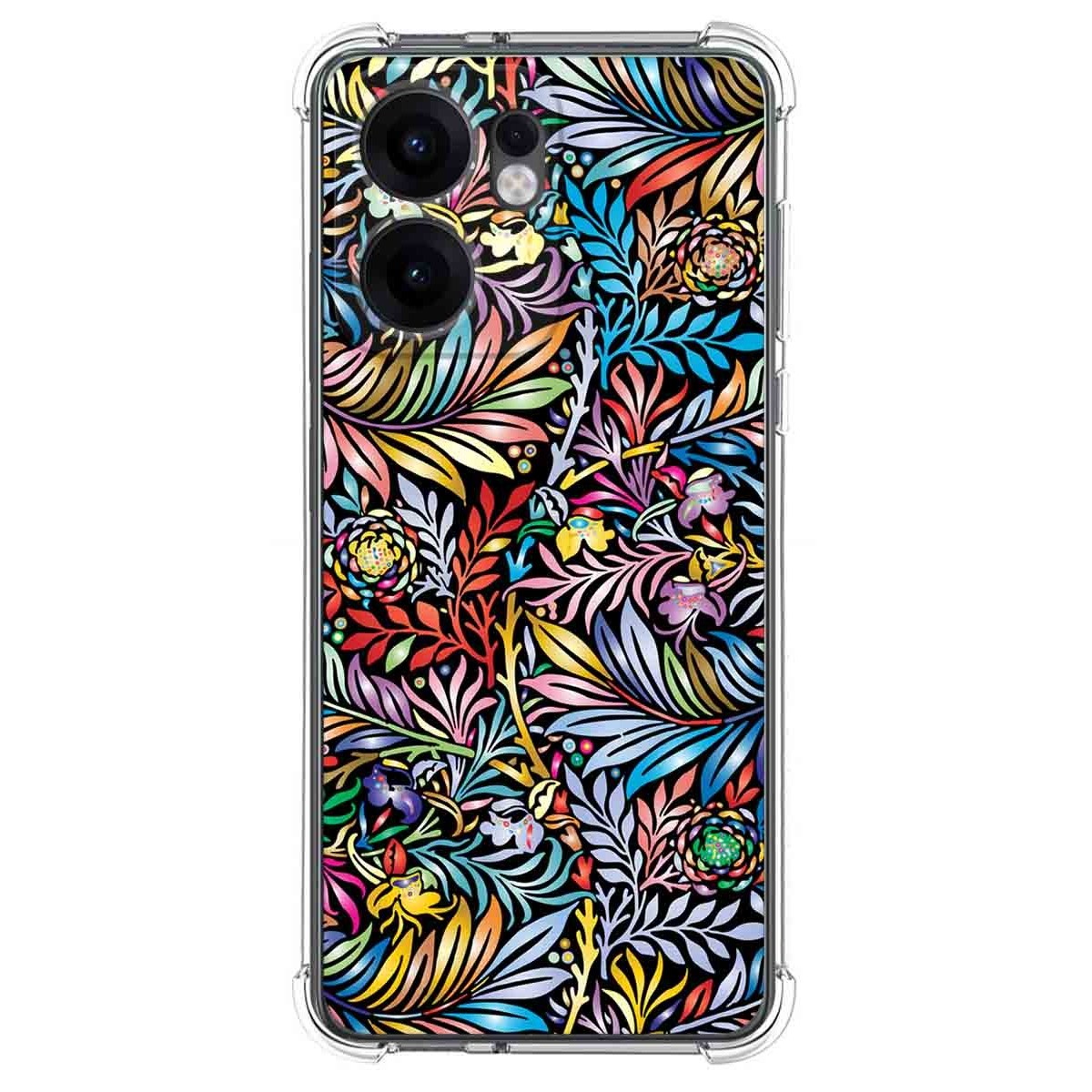 Funda Silicona Antigolpes para Oppo Reno 13F 4G / 13 F 5G diseño Flores 04 Dibujos