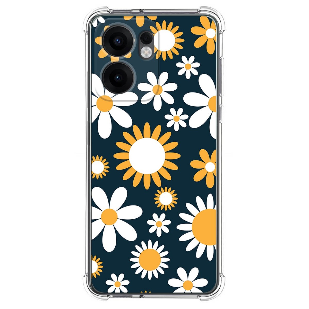 Funda Silicona Antigolpes para Oppo Reno 13F 4G / 13 F 5G diseño Flores 08 Dibujos