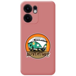 Funda Silicona Líquida Rosa para Oppo Reno 13F 4G / 13 F 5G diseño Adventure Dibujos