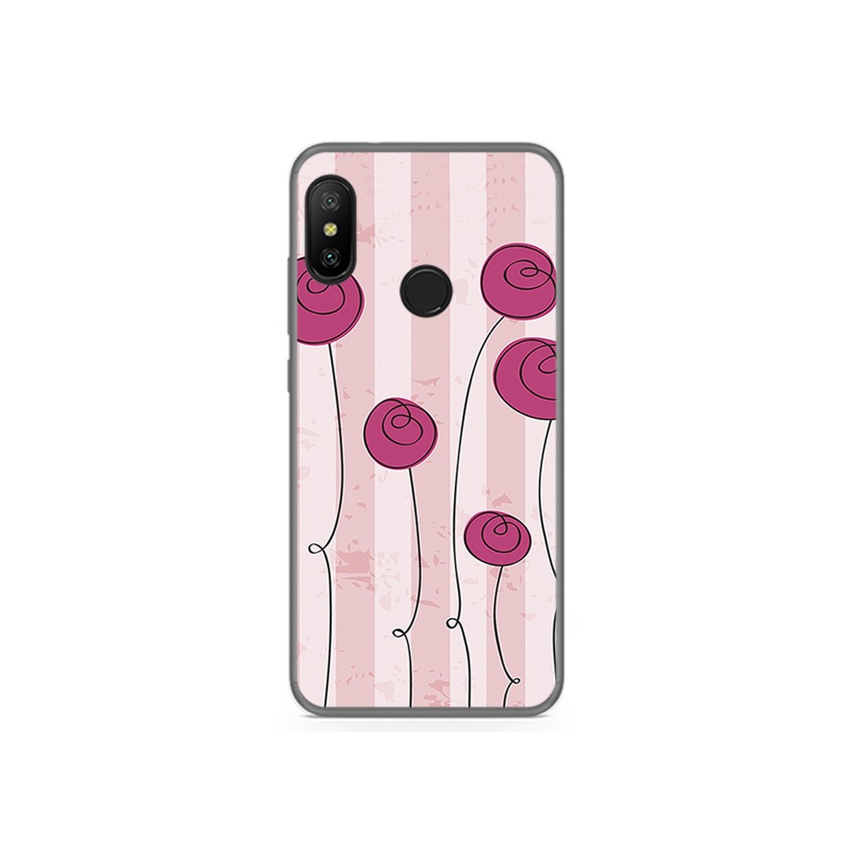 Funda Gel Tpu para Xiaomi Redmi 6 Pro / Mi A2 Lite Diseño Flores Vintage Dibujos
