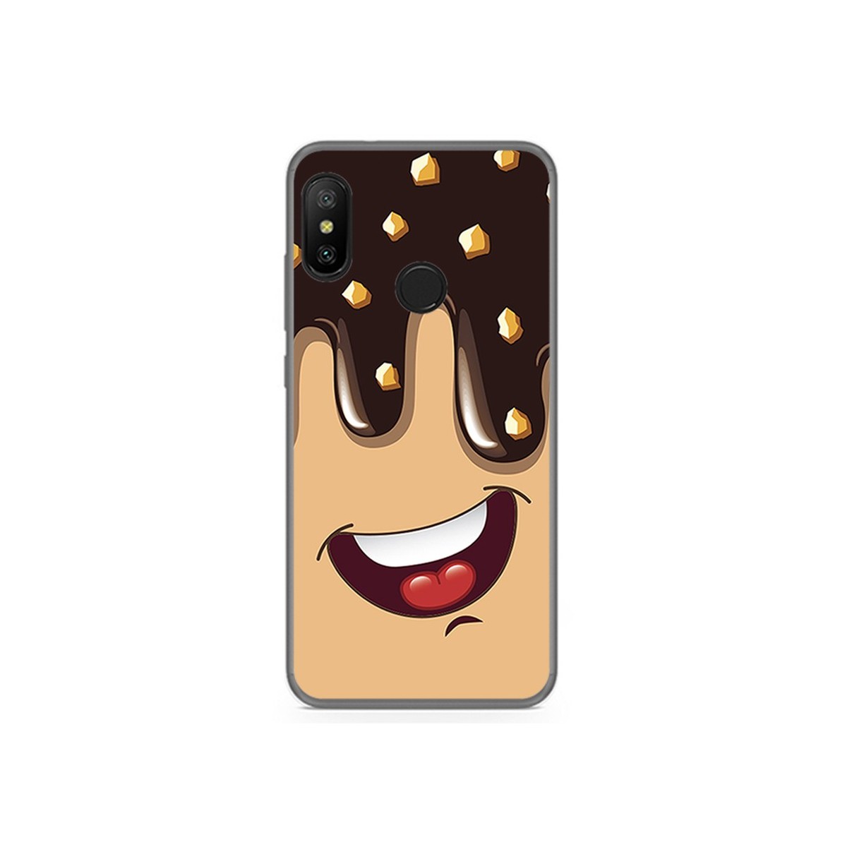 Funda Gel Tpu para Xiaomi Redmi 6 Pro / Mi A2 Lite Diseño Helado Chocolate Dibujos