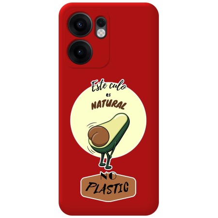 Funda Silicona Líquida Roja para Oppo Reno 13F 4G / 13 F 5G diseño Culo Natural Dibujos