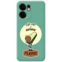Funda Silicona Líquida Verde para Oppo Reno 13F 4G / 13 F 5G diseño Culo Natural Dibujos