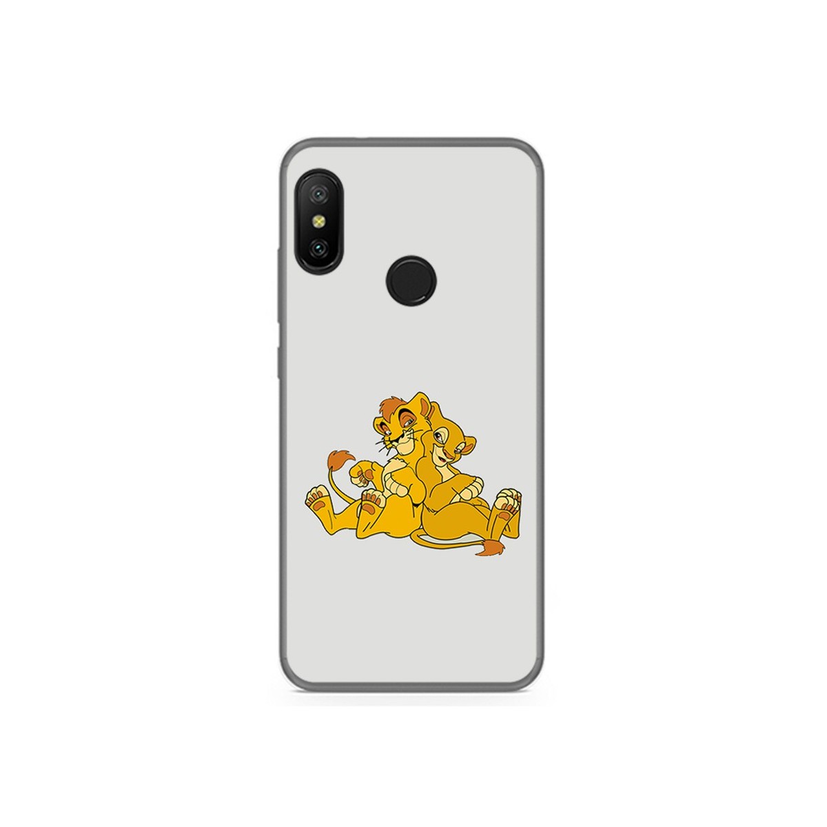 Funda Gel Tpu para Xiaomi Redmi 6 Pro / Mi A2 Lite Diseño Leones Dibujos